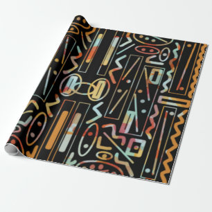 Southwestern Scratch Art Pattern Wrapping Paper
