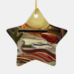Southwestern Skies Abstract Art Ceramic Tree Decoration