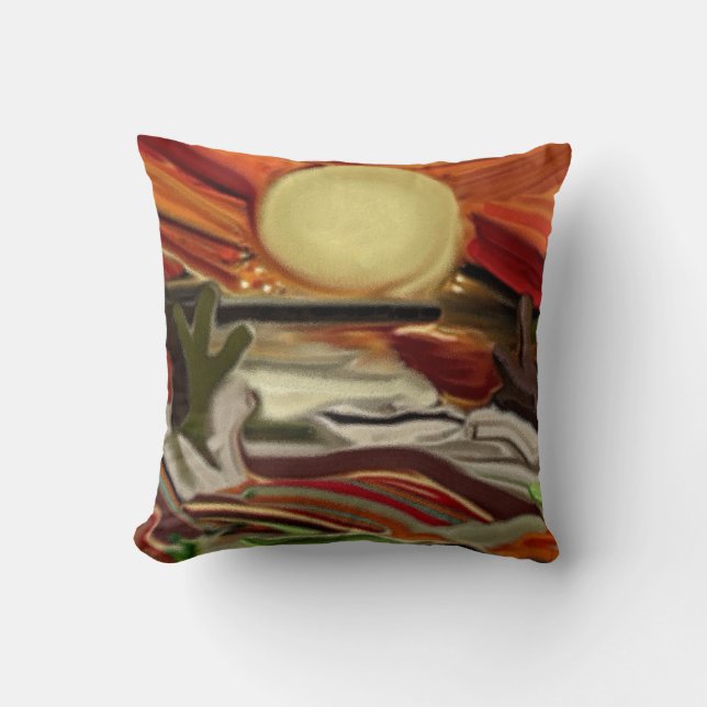 Southwestern Skies Abstract Art Cushion (Front)