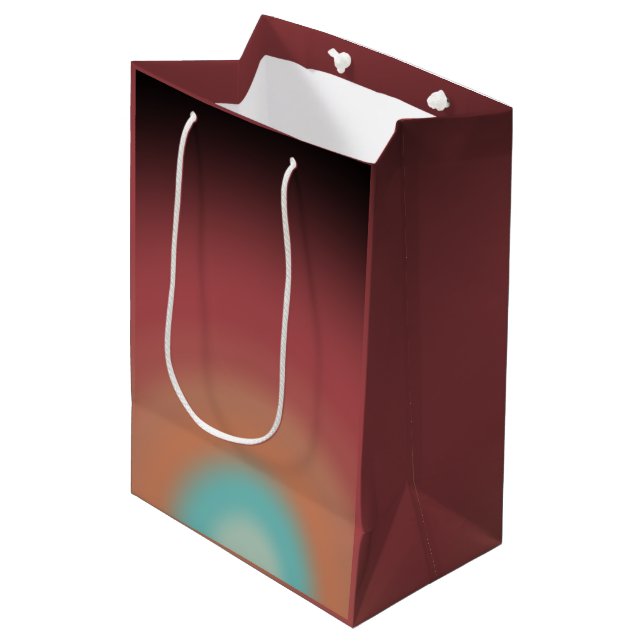 Southwestern Southwest Desert Rainbow Art Design Medium Gift Bag (Front Angled)