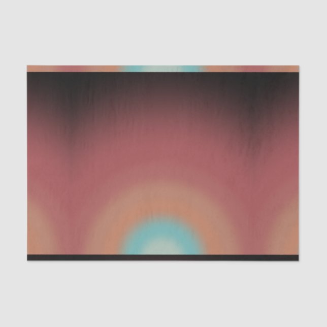 Southwestern Southwest Desert Rainbow Art Design Tissue Paper (Front)