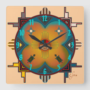 Southwestern Style Square Wall Clock