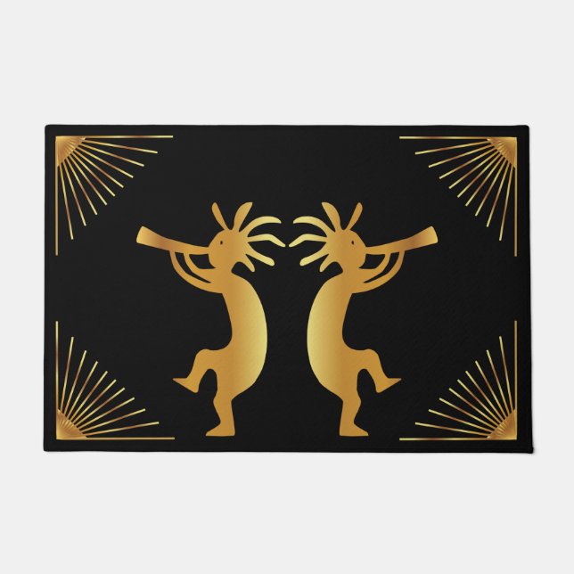 Southwestern Sun Kokopelli Doormat (Front)