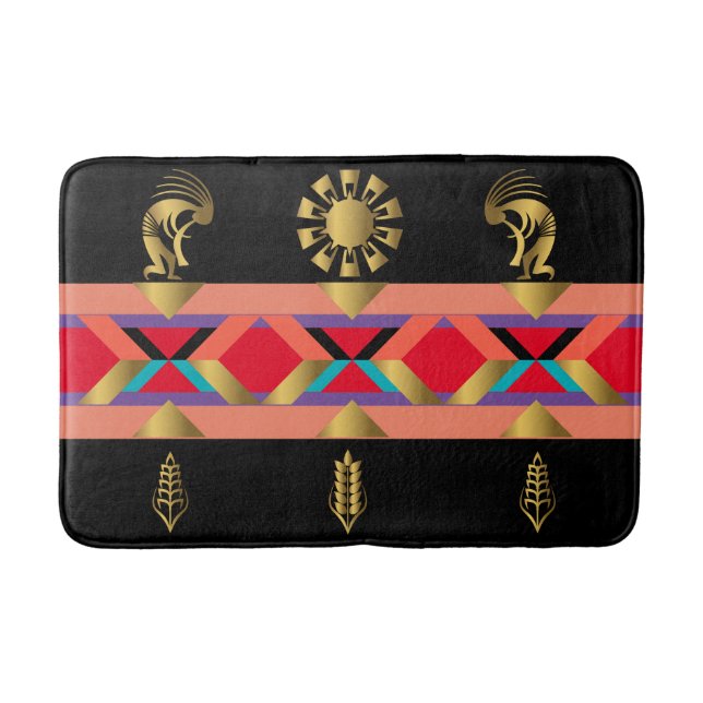 Southwestern Sun Kokopellis Bath Mat (Front)