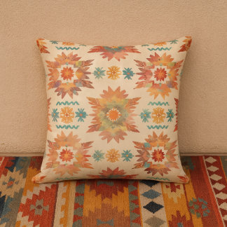 Southwestern Sunburst Boho Pattern Cushion