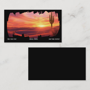 Southwestern Sunset Desert Business Card