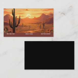 Southwestern Sunset Desert Business Card