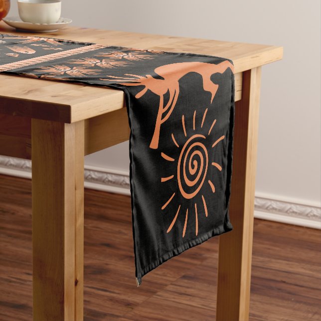Southwestern Sunset Kokopelli  Short Table Runner (In Situ)