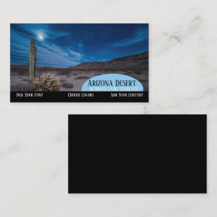 Southwestern Sunset Moon Desert Business Card
