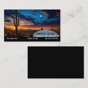Southwestern Sunset Moon Desert Business Card