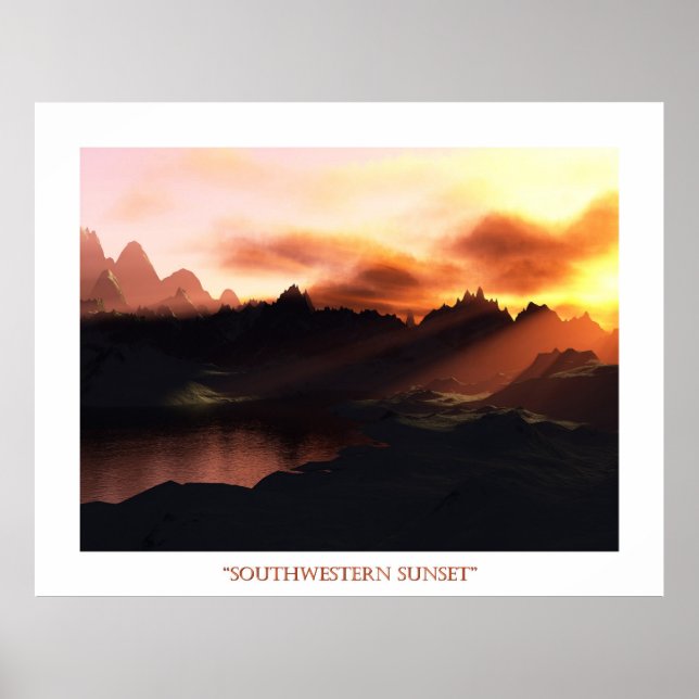 Southwestern Sunset Poster (Front)
