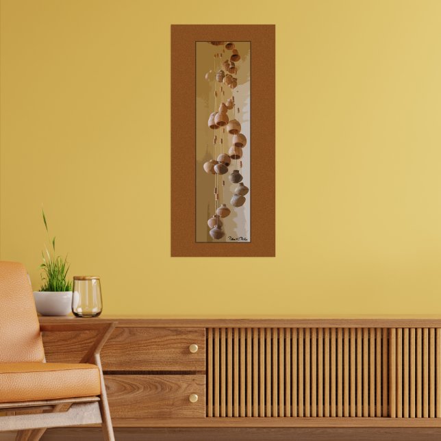 Southwestern Terra Cotta Wind Chime Still Life Poster (Living Room 2)