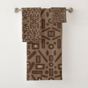 Southwestern Tribal Abstract Pattern Art Design  Bath Towel Set
