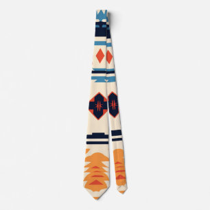 Southwestern Tribal Aztec Geometric Boho Tie