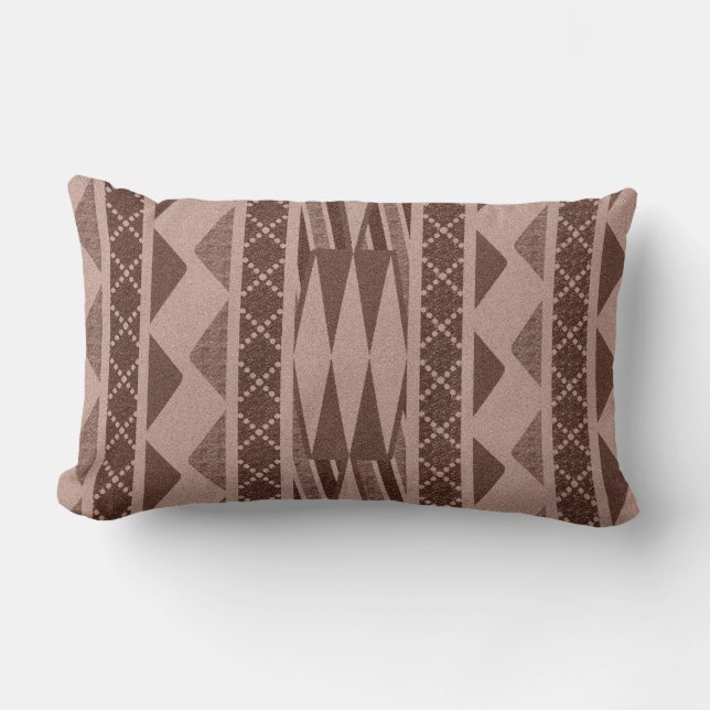 Southwestern Tribal Aztec Pattern Lumbar Cushion (Front)
