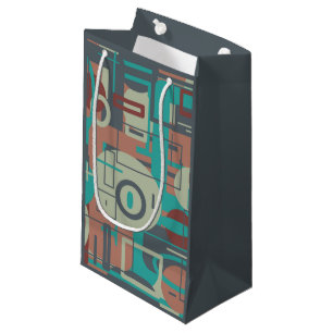 Southwestern Tribal Geometric Shapes Abstract Art Small Gift Bag