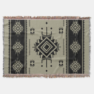 Southwestern Tribal Geometric Woven Rug – Boho Hom Throw Blanket
