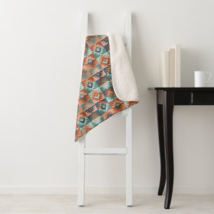 Southwestern Tribal Inspired Sherpa Blanket