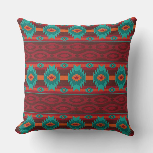 Southwestern tribal pattern cushion (Front)