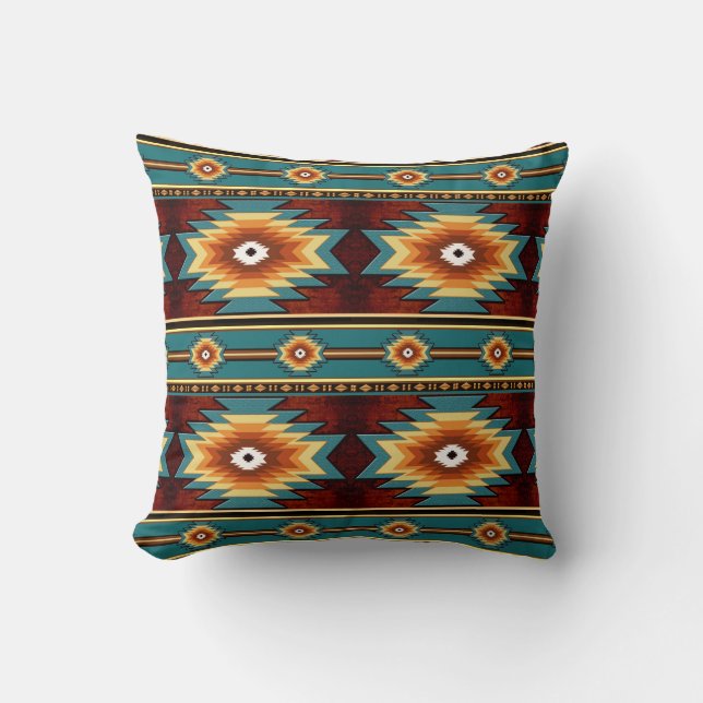 Southwestern tribal pattern cushion (Front)