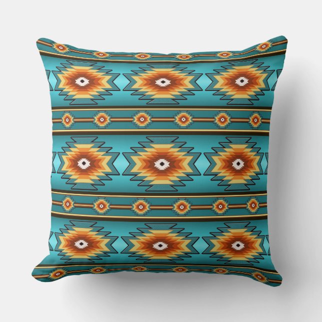 Southwestern tribal pattern cushion (Front)
