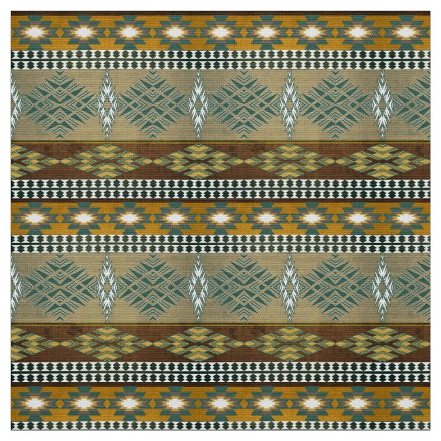 Southwestern tribal pattern fabric (Swatch)