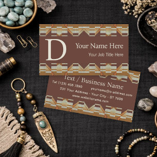 Southwestern Tribal Pattern Inspired Custom Business Card