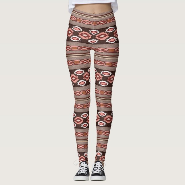 Southwestern tribal pattern leggings (Front)