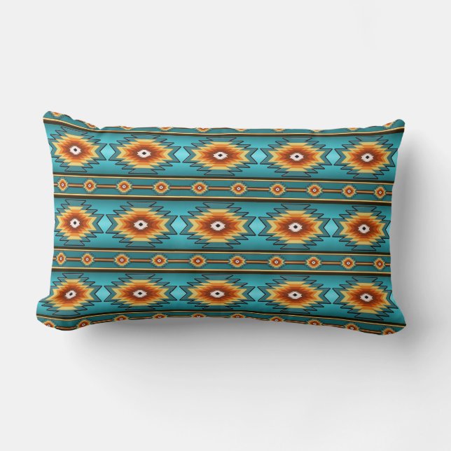Southwestern tribal pattern lumbar cushion (Front)