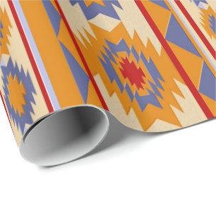 Southwestern tribal pattern wrapping paper
