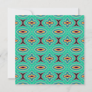 Southwestern Tropical Boho Chic Geode Pattern Art Card