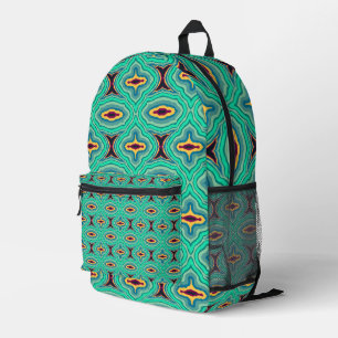 Southwestern Tropical Boho Chic Geode Pattern Art Printed Backpack
