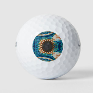 Southwestern Turquoise Native Pattern Golf Balls