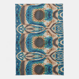 Southwestern Turquoise Native Pattern Tea Towel