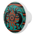 Southwestern Turquoise Tribal Sun Kokopelli