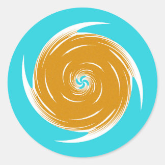 Southwestern Twirl Pattern Classic Round Sticker