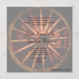 Southwestern Wagon Wheel Wedding Invitations