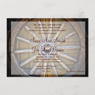 Southwestern Wagon Wheel Wedding Invitations