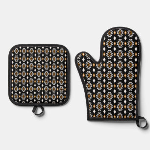 Southwestern Western Ranch Oven Mitt & Pot Holder Set
