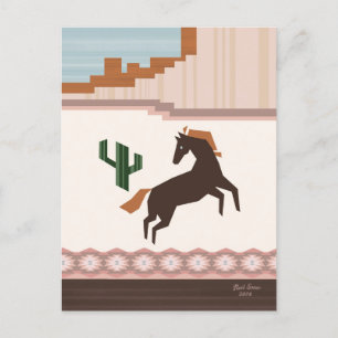 Southwestern Wild Brown Horse Postcard