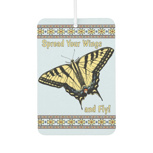 Southwestern Yellow Swallowtail Butterfly Custom Car Air Freshener (Front)