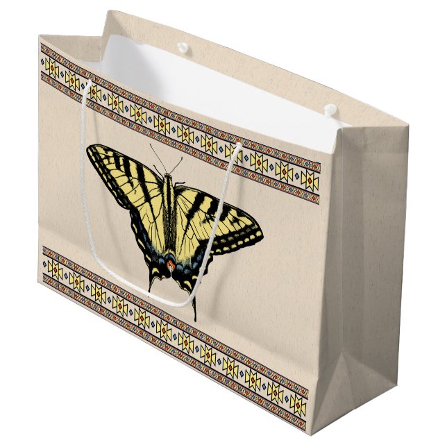 Southwestern Yellow Swallowtail Butterfly  Large Gift Bag (Front Angled)