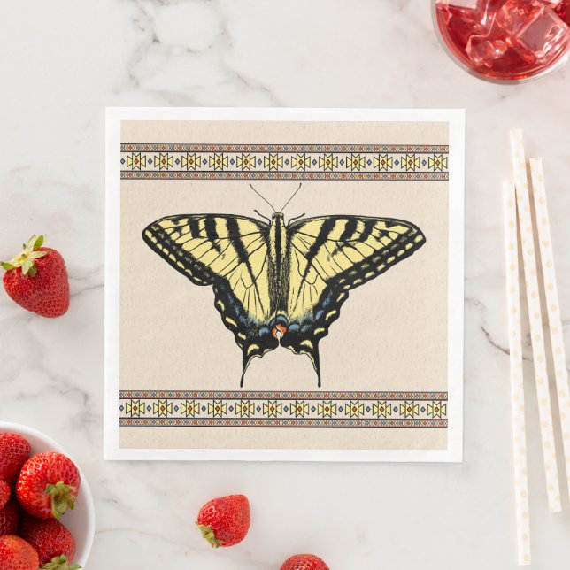 Southwestern Yellow Swallowtail Butterfly   Napkin (Insitu)