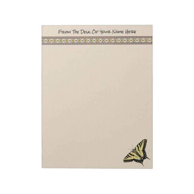 Southwestern Yellow Swallowtail Butterfly   Notepad (Rotated)