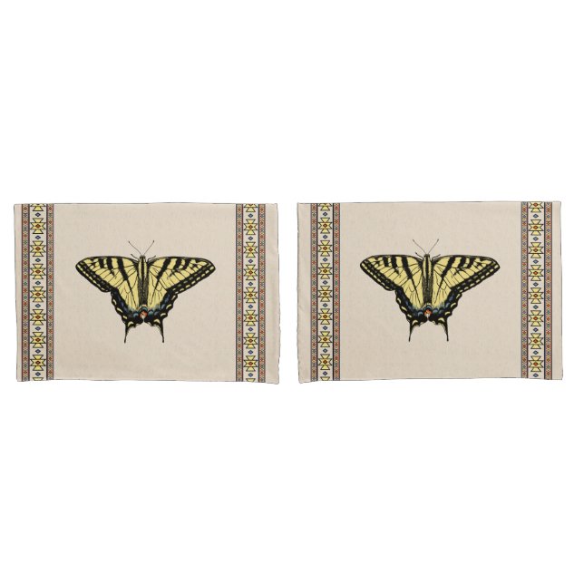 Southwestern Yellow Swallowtail Butterfly Pillowcase (Front-Set)