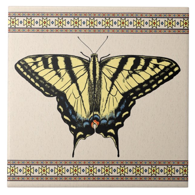 Southwestern Yellow Swallowtail Butterfly Tile (Front)