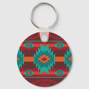 Southwestrn geometric pattern. key ring