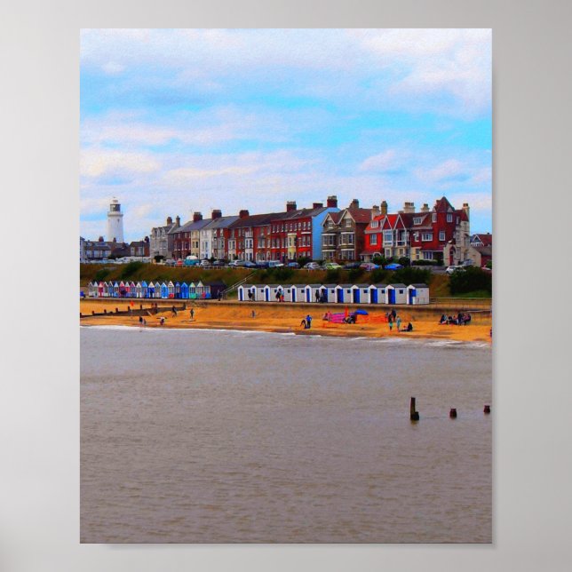 Southwold Beach from the Pier Poster (Front)