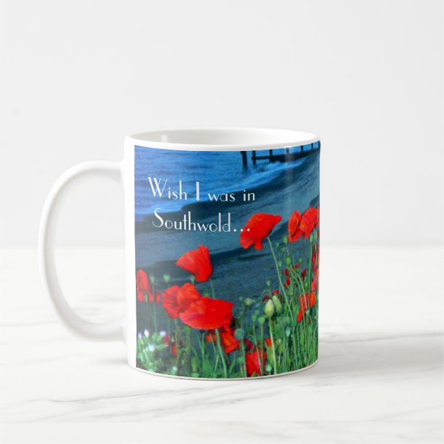 Southwold Poppy Coffee Mug (Left)