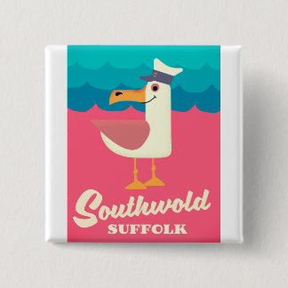 southwold suffolk travel poster 15 cm square badge